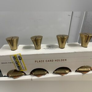 Brass finish card holder hearth and hand with magnolia